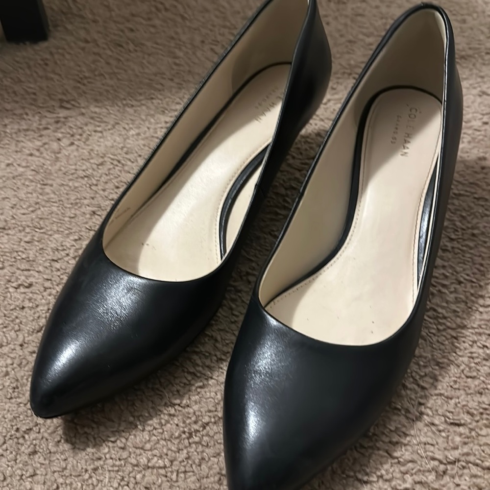 Black Cole Haan Kitten Heel, Size 12